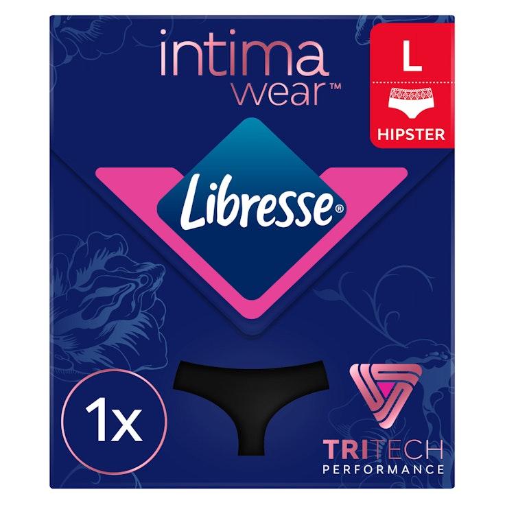 Libresse Intimawear Hipster kuukautisalushousut musta L 1kpl