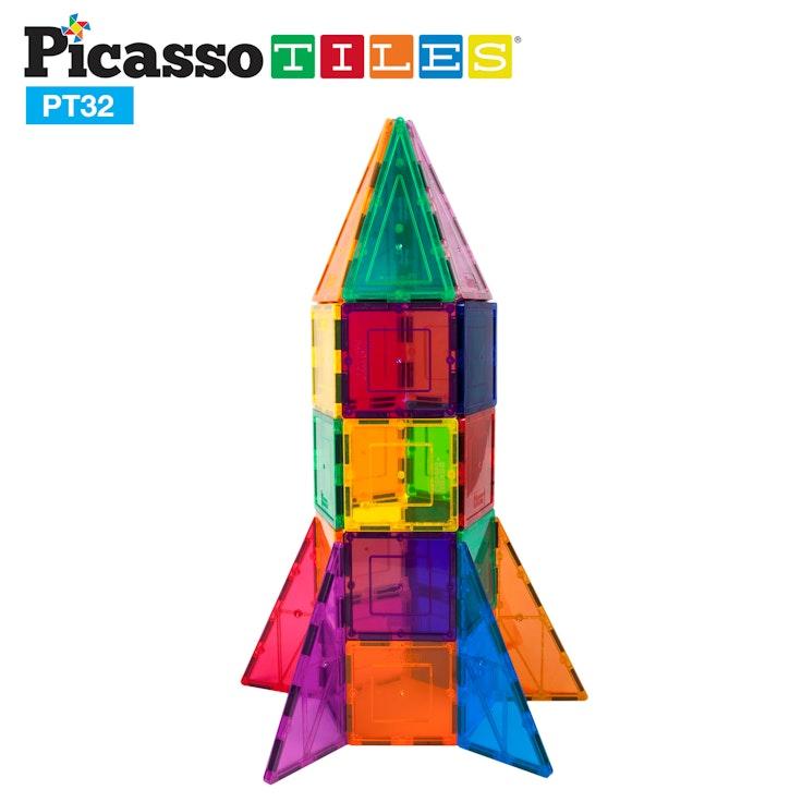 PicassoTiles Rocket Booster magneettinen rakennussarja 32 osaa