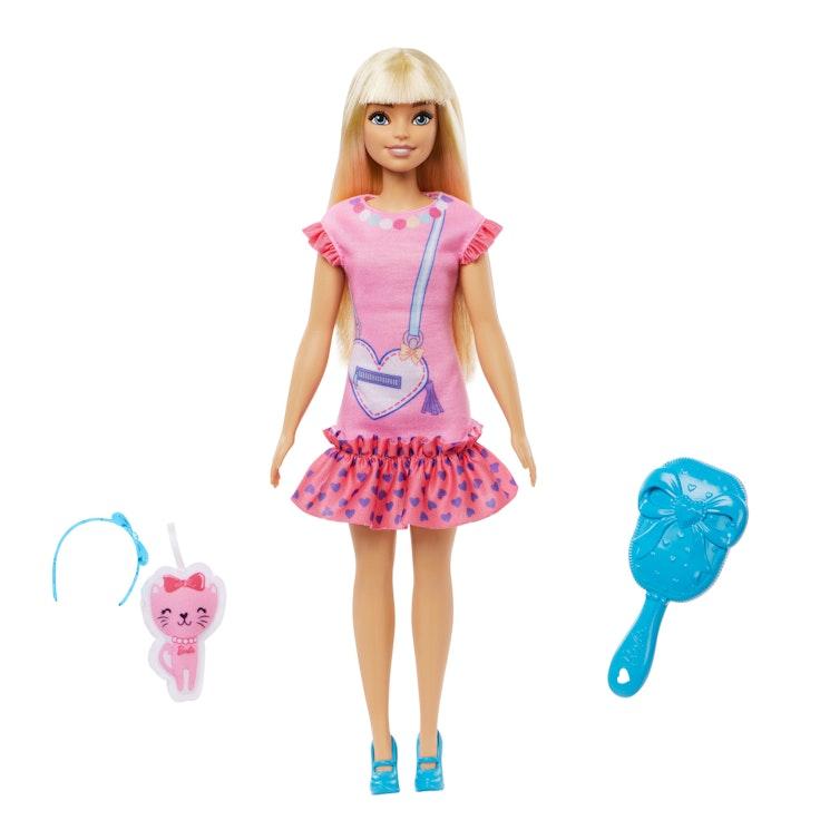 My First Barbie Malibu -muotinukke ja kissapehmo