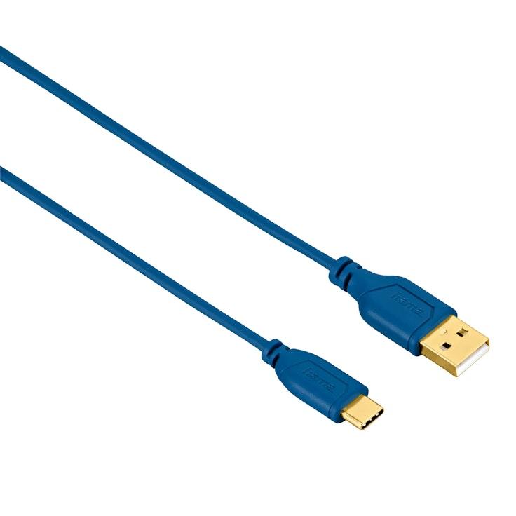 Hama Flexi-Slim USB-C-kaapeli 0,75 m sininen