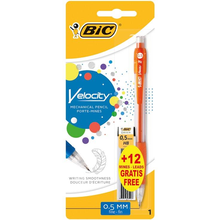 Bic lyijytäytekynä Velocity 0,5 + lyijyt