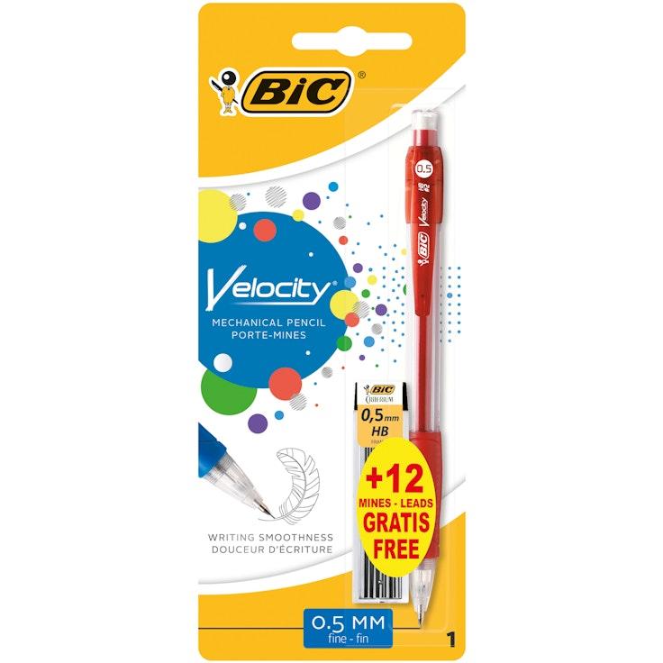 Bic lyijytäytekynä Velocity 0,5 + lyijyt