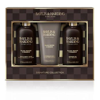 Baylis & Harding Black Pepper & Ginseng Men's Luxury Bathing Trio lahjapakkaus