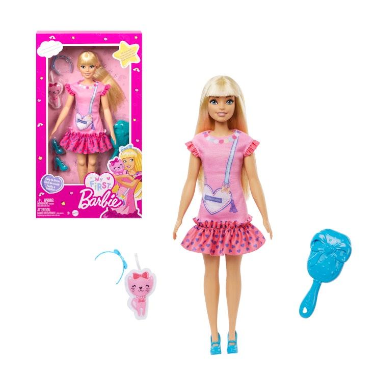 My First Barbie Malibu -muotinukke ja kissapehmo