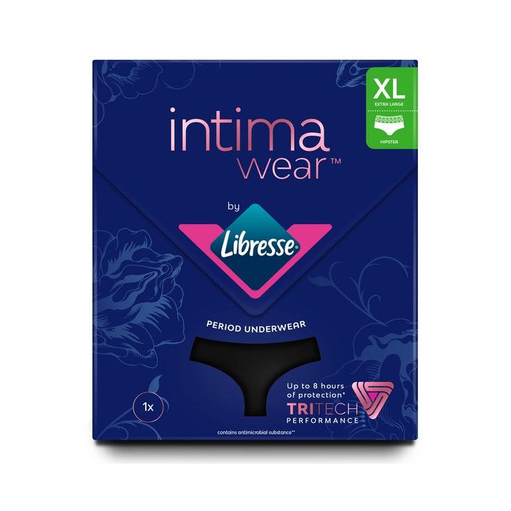 Libresse Intimawear Hipster kuukautisalushousut musta XL 1kpl