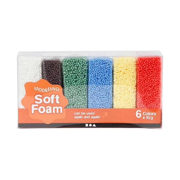 Soft Foam, perusvärilajitelma, 6x10 g/ 1 pkk