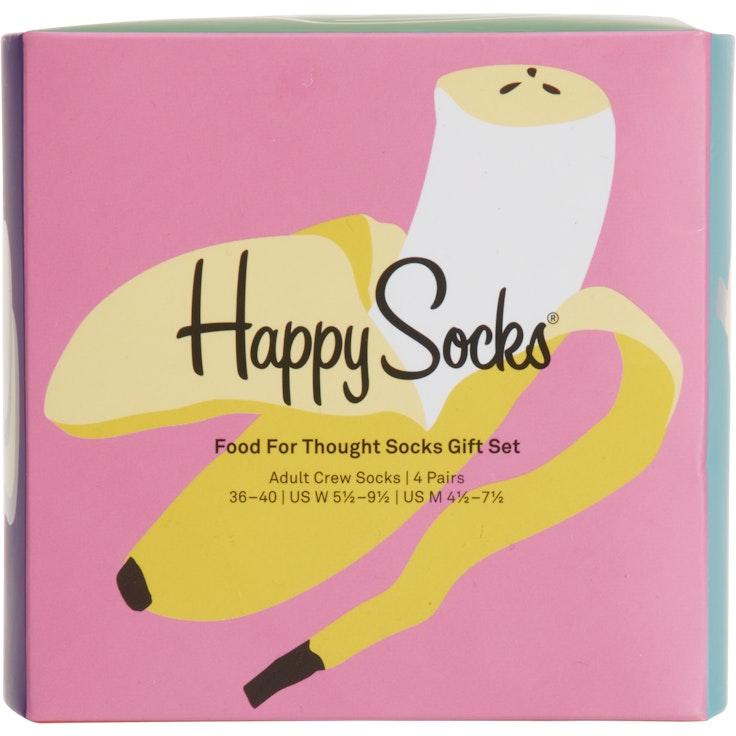Happy Socks Food For Thought 4pr sukkia lahjalaatikossa