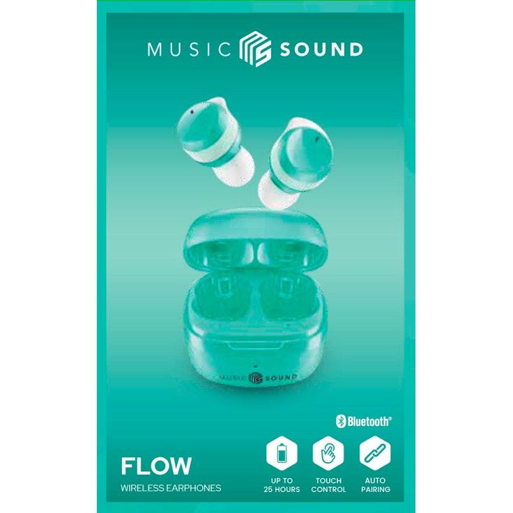 MusicSound Flow langattomat nappikuulokkeet vihreä