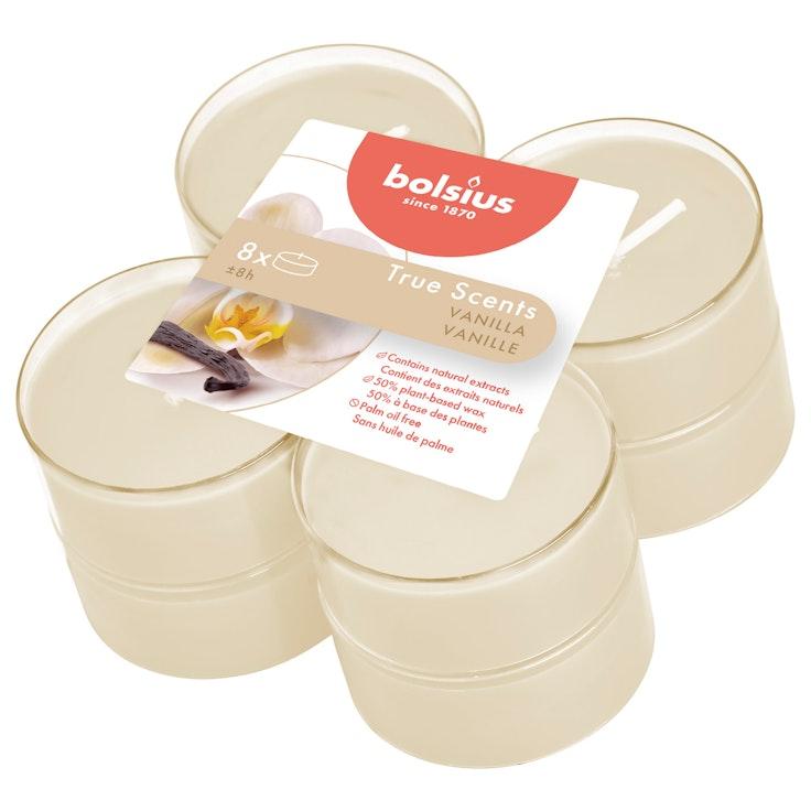 Bolsius tuoksulämpökynttilä maxi 8kpl vanilja