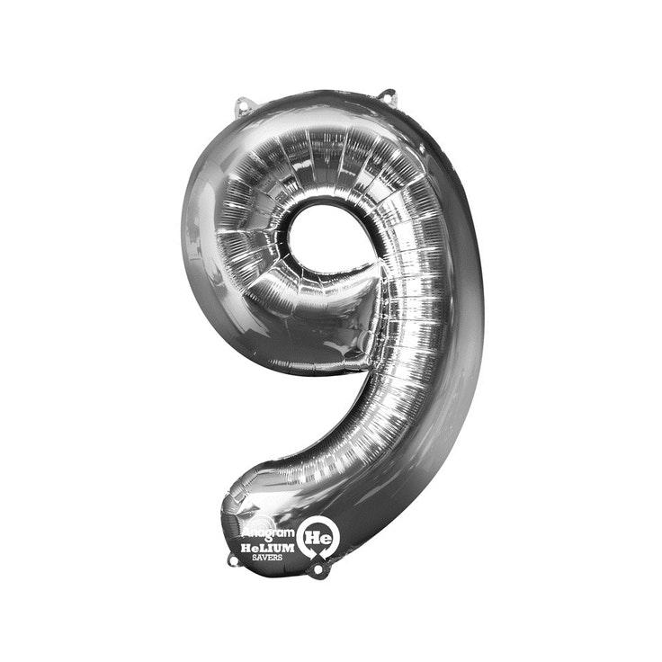 Folioilmapallo numero 9 hopea puhallettava