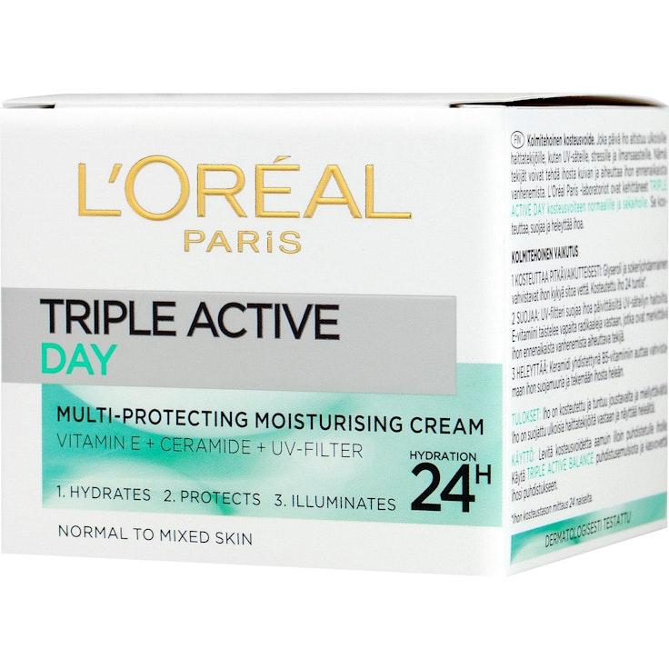 L'Oréal Paris Triple Active kosteuttava päivävoide normaalille ja sekaiholle 50ml