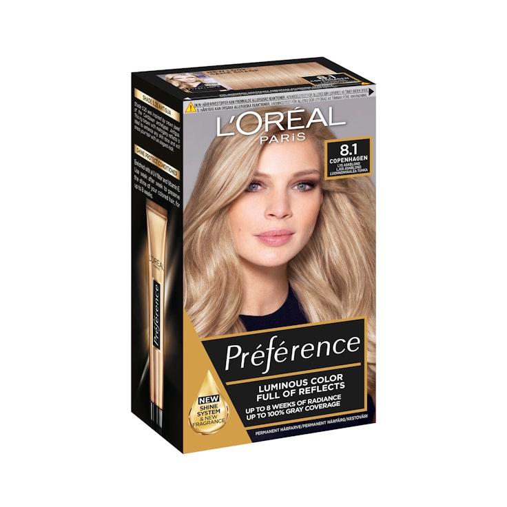 Préférence kestoväri 8.1 Copenhagen Light Ash Blonde Luonnonvaalea tuhka