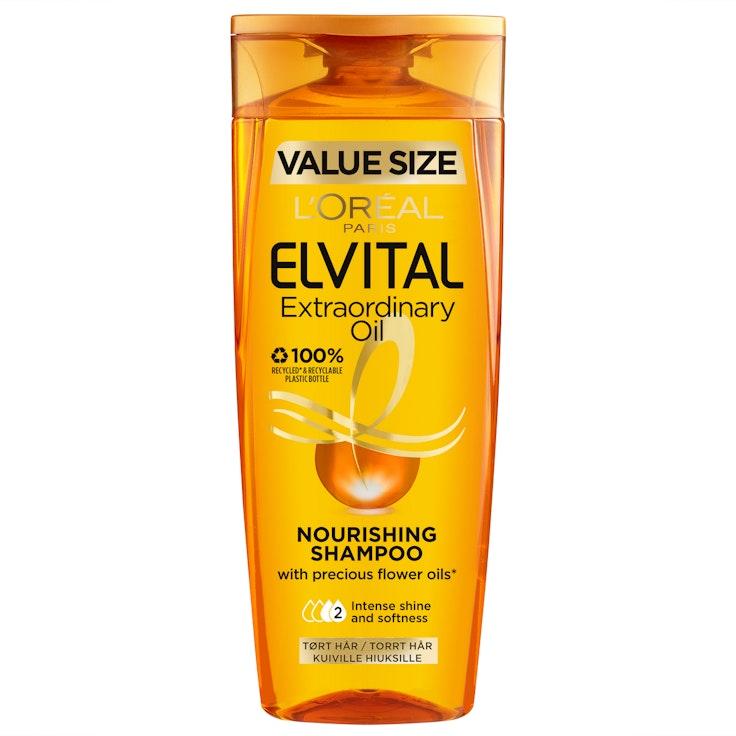 L'Oréal Paris Elvital shampoo 400ml Extraordinary Oil normaaleille ja kuiville hiuksille