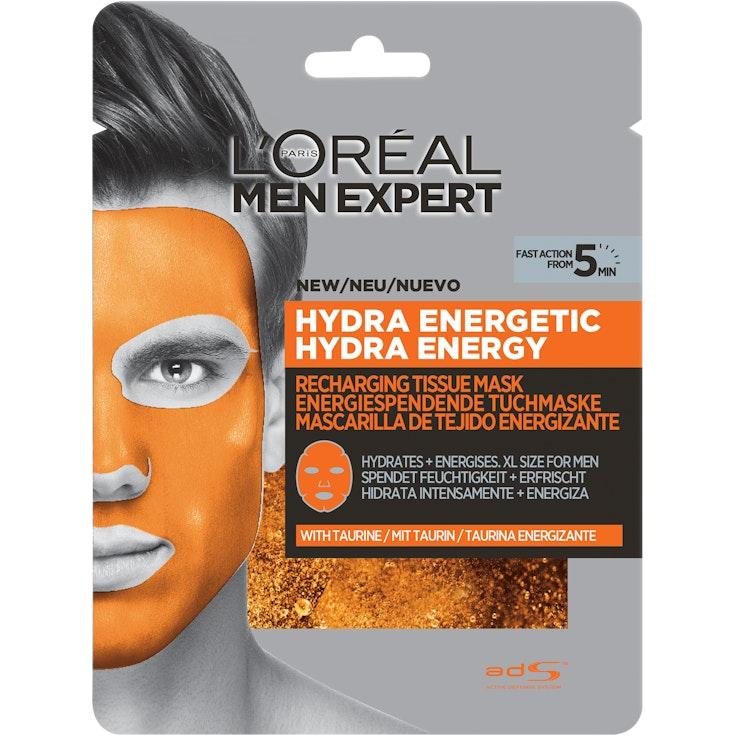 L'Oréal Paris Men Expert Hydra Energetic 30g virkistävä kangasnaamio