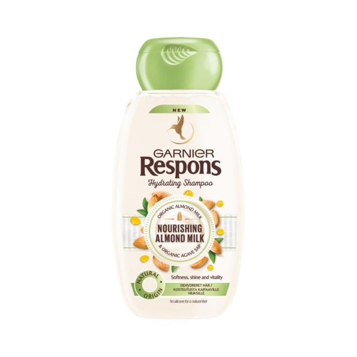 Garnier Respons shampoo 250ml Nourishing Almond Milk kosteutusta kaipaaville hiuksille