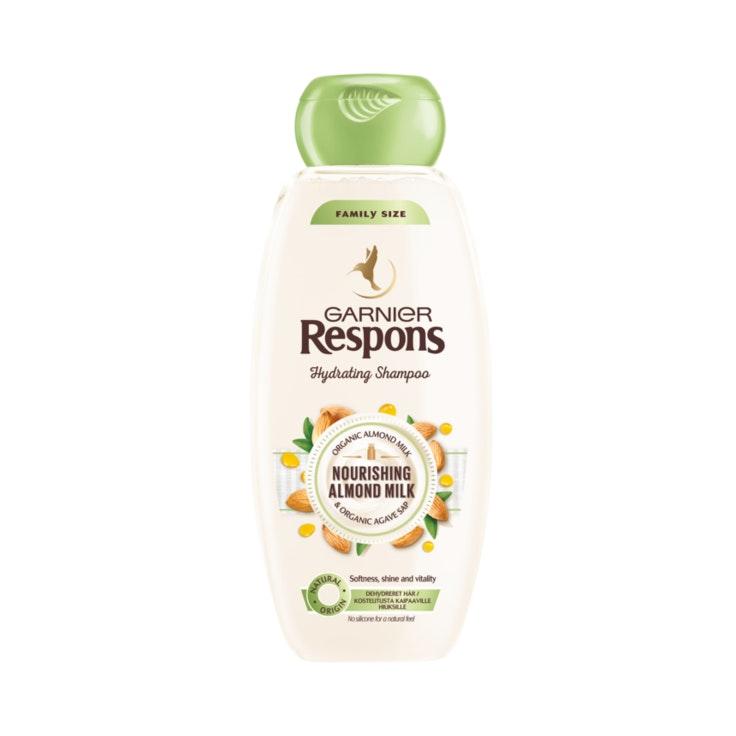 Garnier Respons shampoo 400ml Nourishing Almond Milk kosteutusta kaipaaville hiuksille