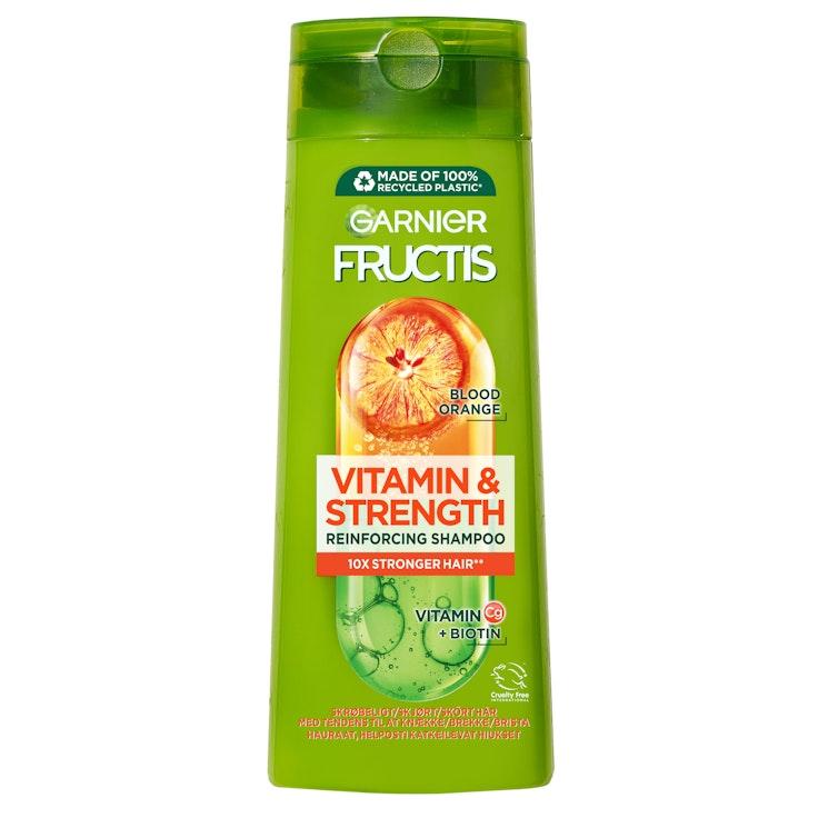 Garnier Fructis shampoo 250ml Vitamin & Strength hauraille, helposti katkeileville hiuksille