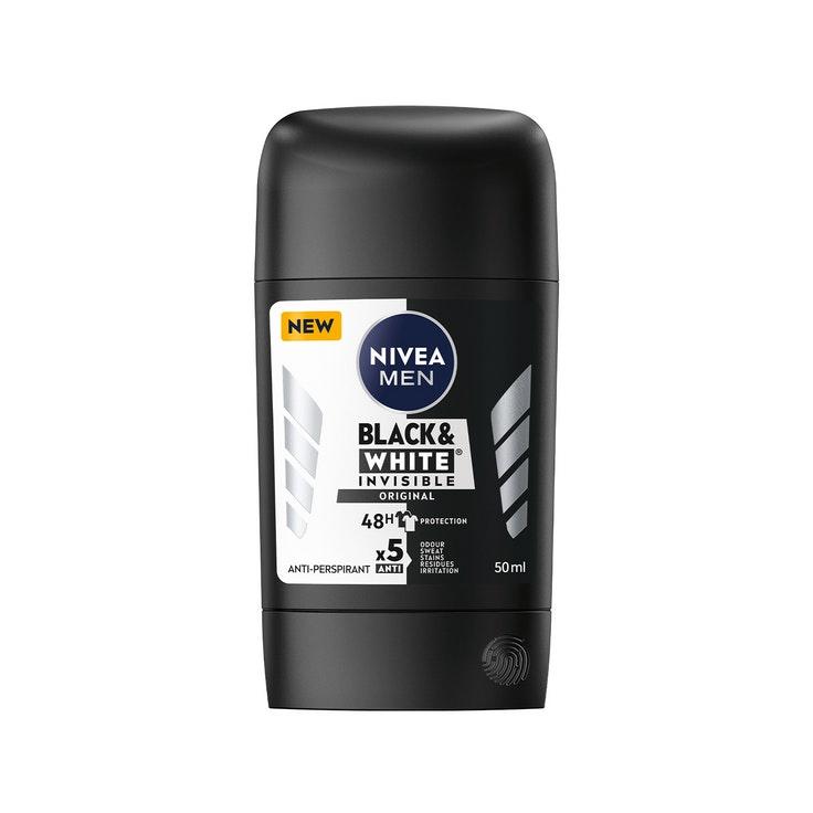 NIVEA MEN Deo Stick 50ml Black & White Invisible Original  -antiperspirantti