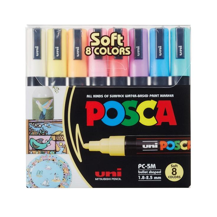 Posca Marker PC-5M kynät 8 kpl pastellivärit