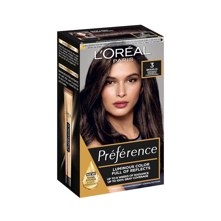 L'Oréal Paris Préférence kestoväri 3 Brasilia Dark Brown Tummanruskea