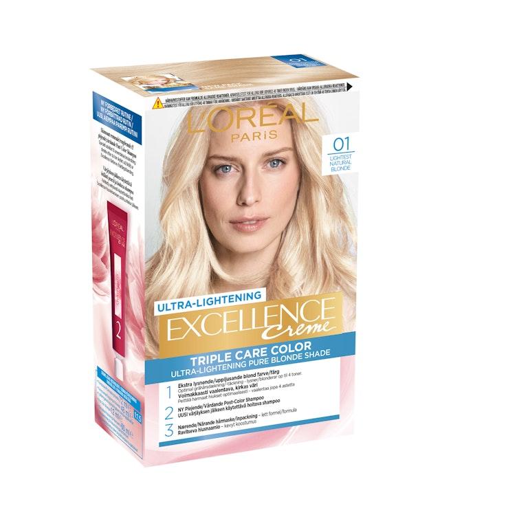 L'Oréal Paris Excellence Creme 01 kestoväri Blonde Supreme Erittäin Kirkas Vaalea