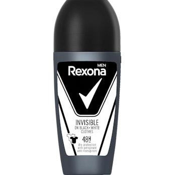 Rexona Men Antiperspirantti Deo Roll-On 50ml 48h Invisible Black & White