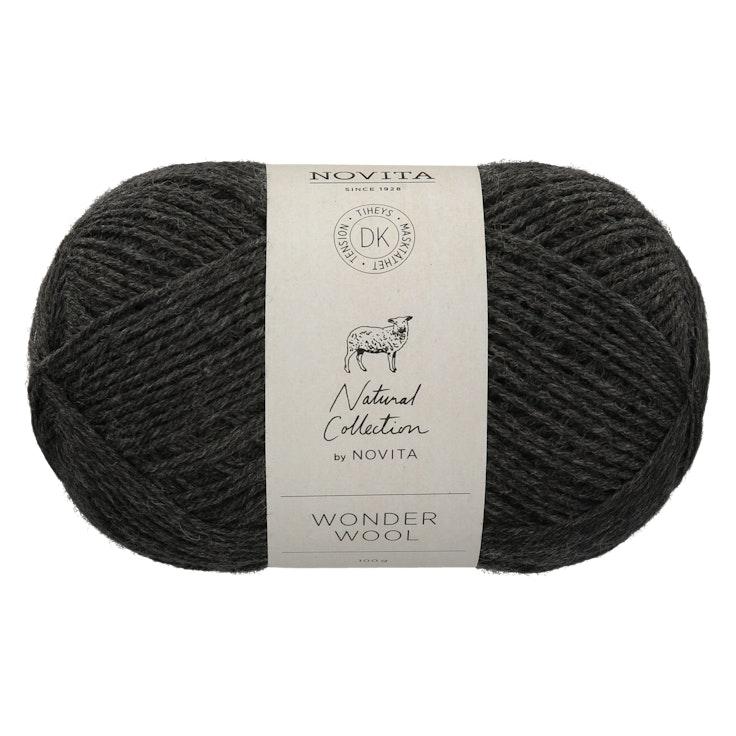 Novita Wonder Wool DK villalanka 100g 044 grafiitti