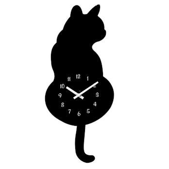 AmandaB Binx seinäkello kissa musta