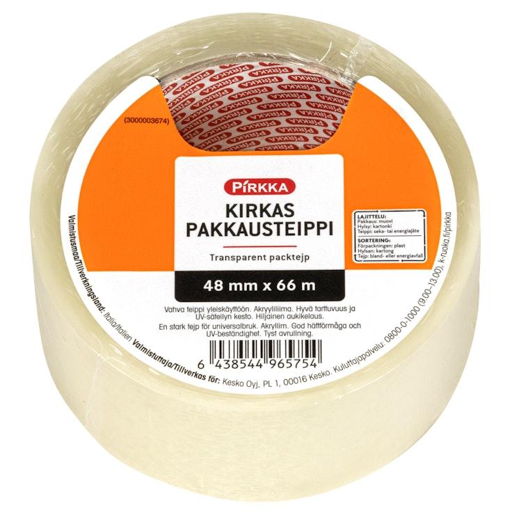 Pirkka kirkas pakkausteippi 48mm x 66m