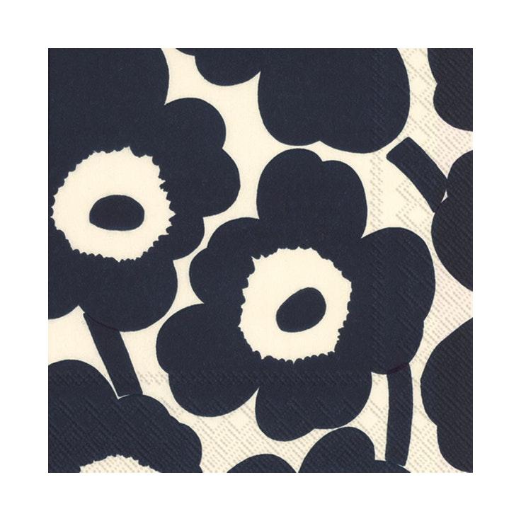 Marimekko lautasliina 20kpl 25cm Unikko tummansininen