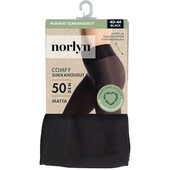 Norlyn A41615 Comfy 3D 50 den sukkahousut musta