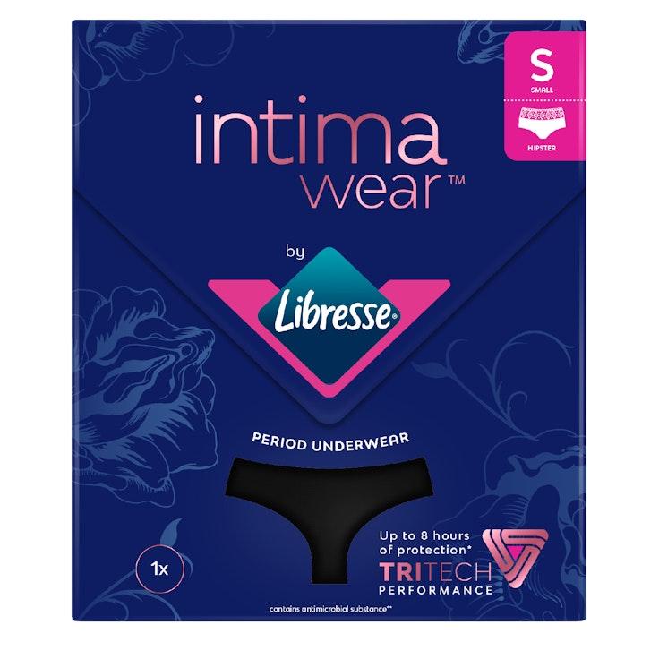 Libresse Intimawear Hipster kuukautisalushousut musta S 1kpl