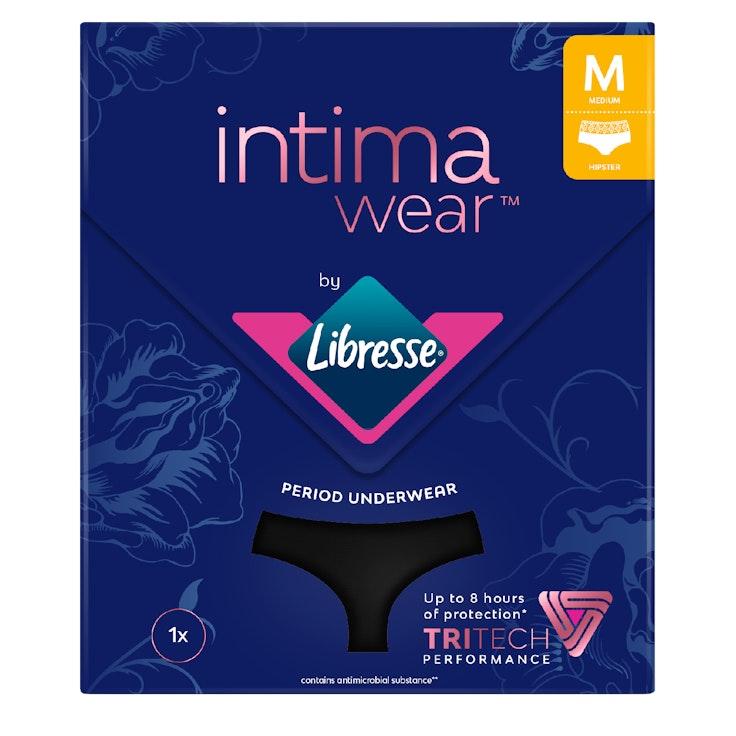 Libresse Intimawear Hipster kuukautisalushousut musta M 1kpl