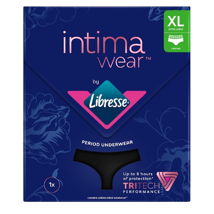 Libresse Intimawear Hipster kuukautisalushousut musta XL 1kpl