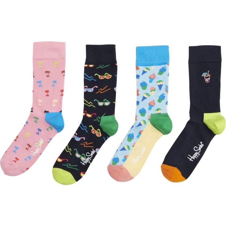 Happy Socks Tropical Day 4pr sukkia lahjalaatikossa