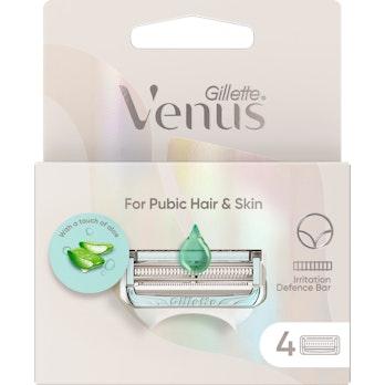 Gillette Venus pubic hair and skin terät 4 kpl