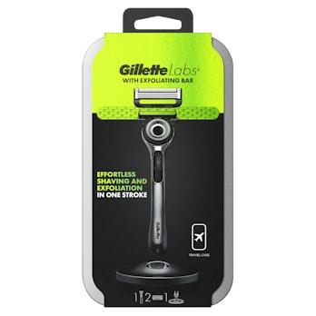 Gillette Labs Exfoliating Razor Silver partahöylä matkakotelolla ja vaihtoterällä