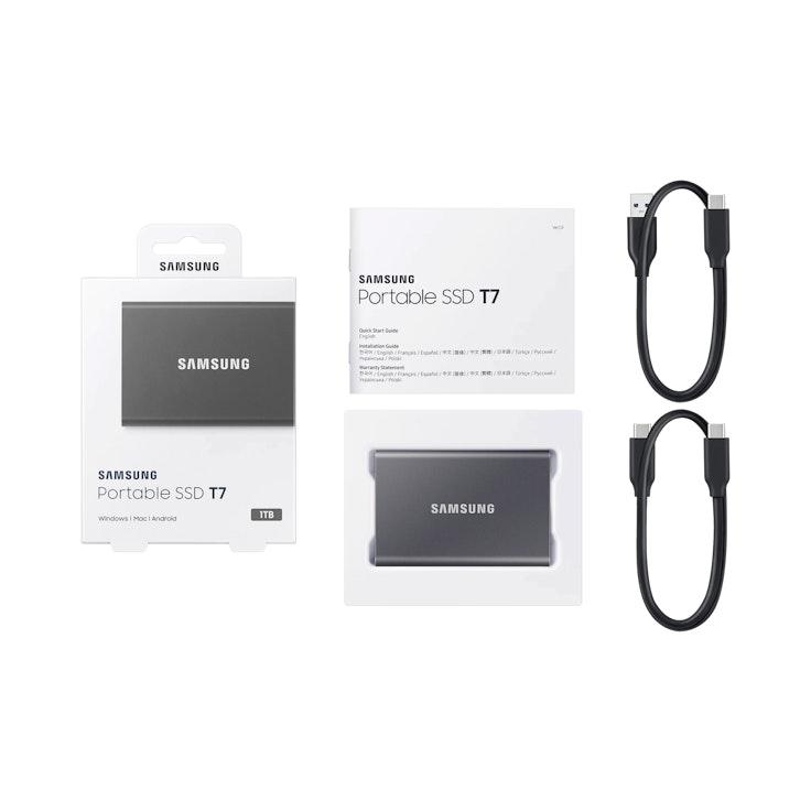 Samsung T7 1 Tt ulkoinen SSD-levy harmaa