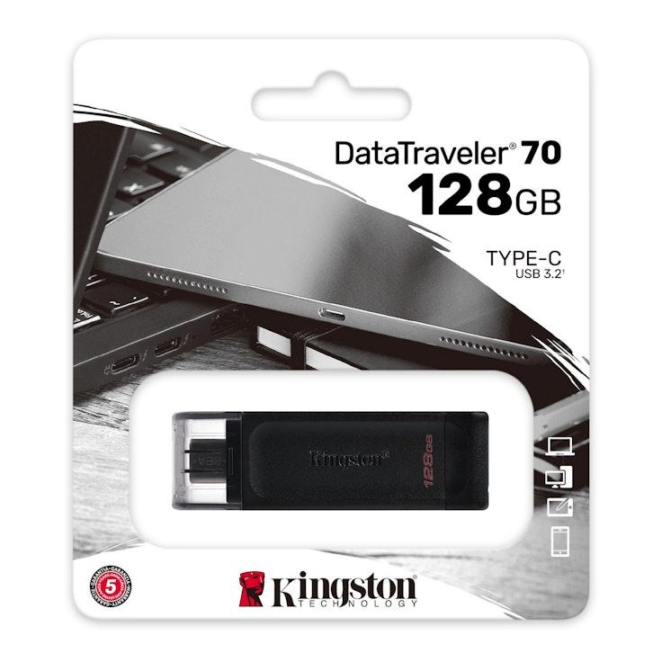 Kingston DataTraveler 70 128 Gt USB-C 3.2 -muistitikku