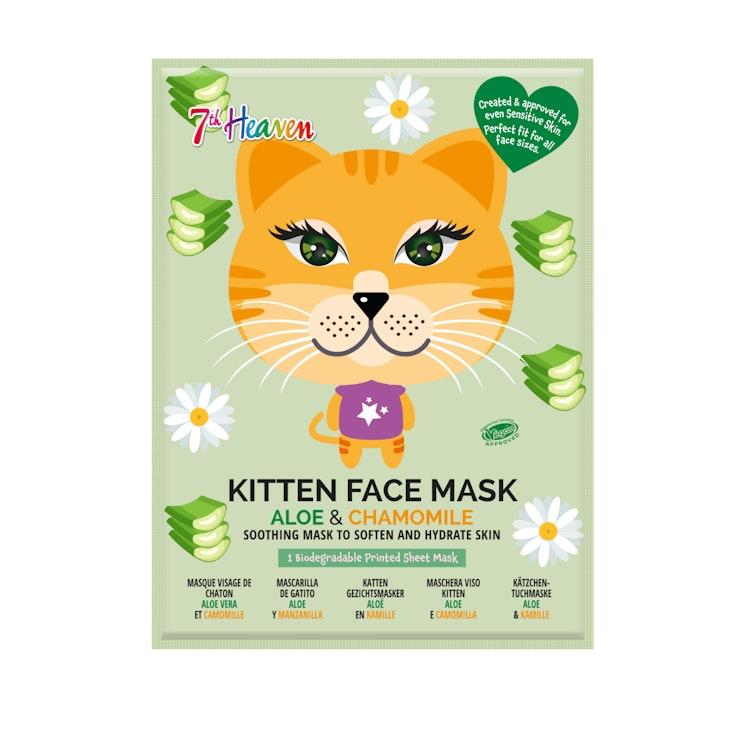 7th Heaven Kitten Face Mask Cucumber & Aloe kasvonaamio 1 kpl