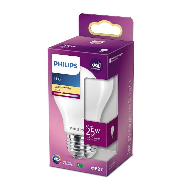 Philips LED vakiolamppu 2.2W E27 250lm 2700K