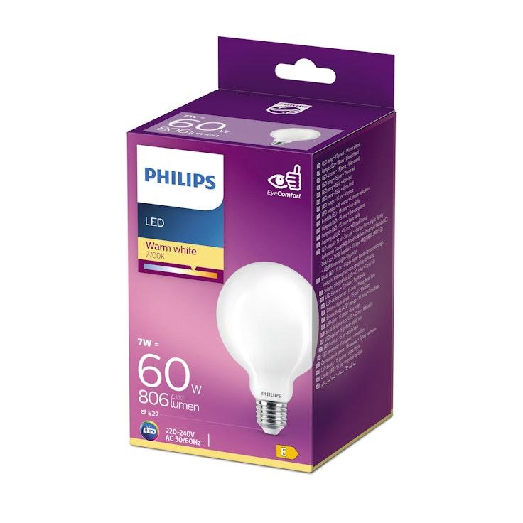 Philips LED pallolamppu 7W E27 806lm 2700K