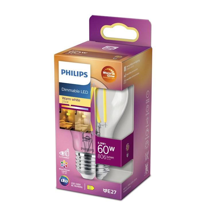 Philips LED vakiolamppu 5.9W E27 806lm 2200-2700K