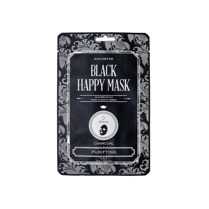 KOCOSTAR Black Happy Mask puhdistava kangasnaamio 1 kpl