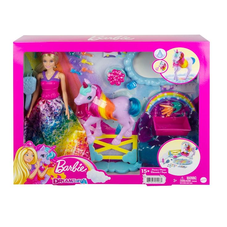 Barbie Rainbow Potty Unicorn Playset - Barbie ja hoivattava yksisarvinen