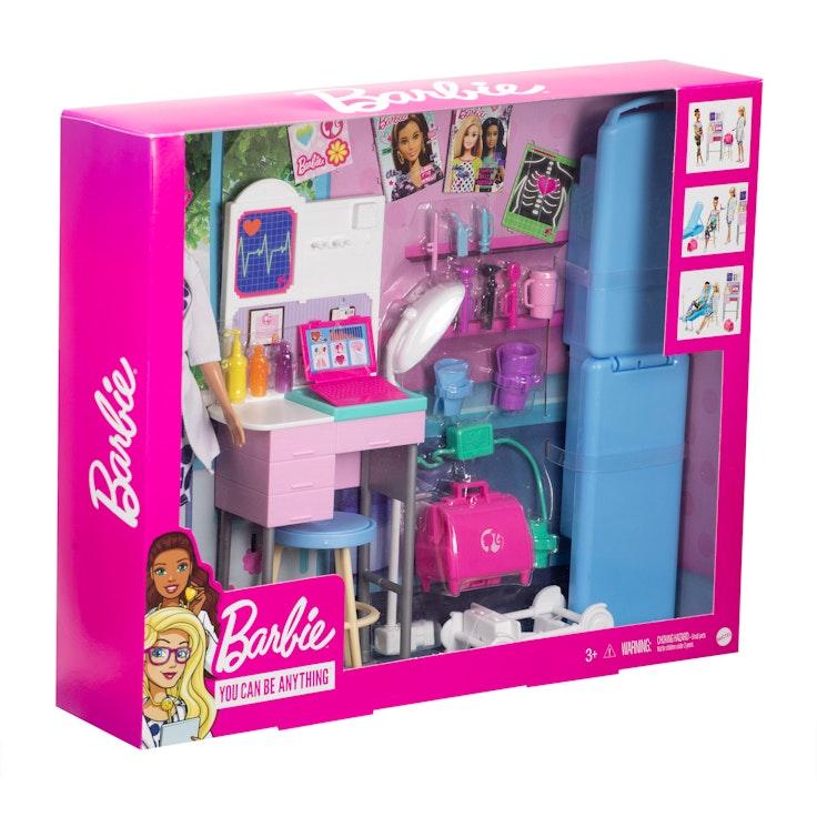 Barbie-lääkärinukke ja vastaanotto