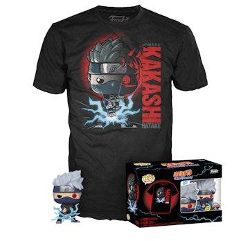 Funko POP! Naruto Kakashi keräilyhahmo ja L-kokoinen T-paita