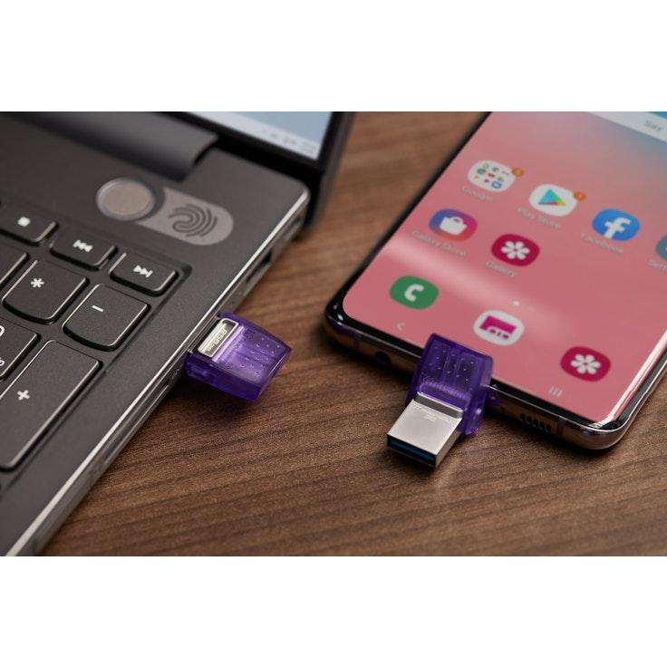 Kingston DataTraveler microDuo 3C 128 Gt USB-C/A -muistitikku